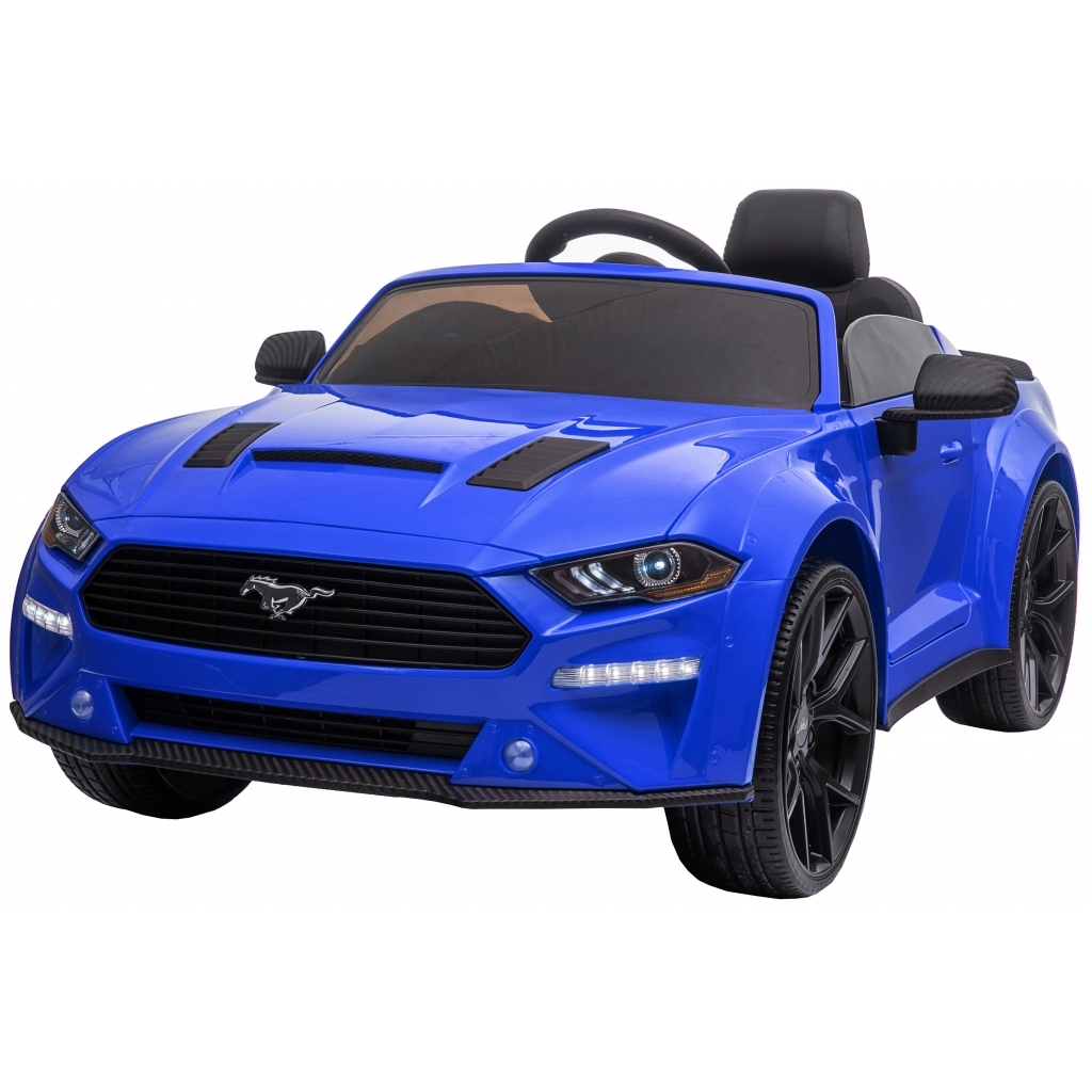 Masinuta electrica Premier Ford Mustang, 12V, roti cauciuc EVA, scaun piele ecologica, albastru