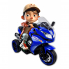 Motocicleta electrica cu 3 roti Premier Sport, 6V, 2 motoare, MP3, albastru