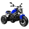 Motocicleta electrica cu 3 roti Premier Retro, 6V, 2 motoare, MP3, albastru
