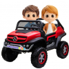 Masinuta electrica 4x4 Premier Mercedes Unimog, 12V, roti cauciuc EVA, scaun piele ecologica, rosu