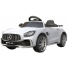 Masinuta electrica Premier Mercedes GT-R, 12V, roti cauciuc EVA, scaun piele ecologica, alb