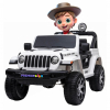 Masinuta electrica 4x4 Premier Jeep Wrangler Rubicon, 12V, roti cauciuc EVA, scaun piele ecologica, alb