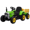 Tractor electric cu remorca Premier Farm, 12V, roti cauciuc EVA, verde