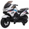 Motocicleta electrica cu 2 roti Premier Flash, 12V, roti cauciuc EVA, MP3, alba