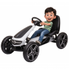 Kart Mercedes cu pedale pentru copii, roti cauciuc Eva, alb
