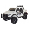 Masinuta electrica politie Premier Ford Raptor, 12V, roti cauciuc EVA, scaun piele ecologica alb