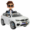 Masinuta electrica SUV Premier BMW X5M, 12V, roti cauciuc EVA, scaun piele ecologica, alb