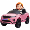 Masinuta electrica 4x4 Premier Range Rover Evoque, 12V, roti cauciuc EVA, scaun piele ecologica, roz