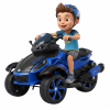 Trike electric Premier Eagle, 2 x 6V, lumini exterioare, 2 motoare, MP3, albastru