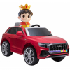 Masinuta electrica Premier Audi Q8, 12V, roti cauciuc EVA, scaun piele ecologica, rosu