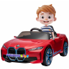 Masinuta electrica Premier BMW i4, 12V, roti cauciuc EVA, scaun piele ecologica, rosu