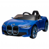 Masinuta electrica Premier BMW i4, 12V, roti cauciuc EVA, scaun piele ecologica, albastru