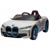 Masinuta electrica Premier BMW i4, 12V, roti cauciuc EVA, scaun piele ecologica, alb