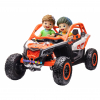 Masinuta UTV electric Premier 4x4 Can-Am Maverick Power RC, 2 locuri, 2 baterii 24V, roti cauciuc EVA, scaun piele ecologica, portocaliu