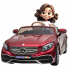 Masinuta electrica Premier Mercedes-Maybach S650 Cabriolet, 12V, roti cauciuc EVA, scaun piele ecologica, visiniu