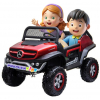 Masinuta electrica 4x4 Premier Mercedes Unimog, 12V, roti cauciuc EVA, scaun piele ecologica, visiniu