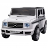 Masinuta electrica Premier 4x4 Mercedes G500, 12V, roti cauciuc EVA, scaun piele ecologica, alb