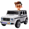Masinuta electrica Premier 4x4 Mercedes G500, 12V, roti cauciuc EVA, scaun piele ecologica, alb