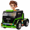 Camion electric Premier Mercedes Axor, 12V, roti cauciuc EVA, scaun piele ecologica, verde