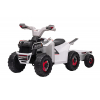 ATV electric cu remorca Premier Beach, 6V, alb