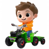 ATV electric cu remorca Premier Beach, 6V, verde