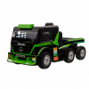 Camion electric cu remorca Premier Mercedes Axor, 12V, roti cauciuc EVA, scaun piele ecologica, verde