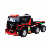 Camion electric cu remorca Premier Mercedes Axor, 12V, roti cauciuc EVA, scaun piele ecologica, rosu