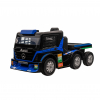 Camion electric cu remorca Premier Mercedes Axor, 12V, roti cauciuc EVA, scaun piele ecologica, albastru