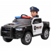 Masinuta electrica Premier RAM 1500 RHO Politie, 12V, roti cauciuc EVA, scaun piele ecologica, negru