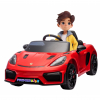 Masinuta electrica Premier Porsche Spyder 718 RS , 12V, roti cauciuc EVA, scaun piele ecologica, rosu