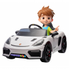 Masinuta electrica Premier Porsche Spyder 718 RS , 12V, roti cauciuc EVA, scaun piele ecologica, alb