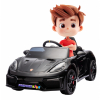 Masinuta electrica Premier Porsche Spyder 718 RS , 12V, roti cauciuc EVA, scaun piele ecologica, negru