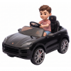 Masinuta electrica Premier Porsche Cayenne E-Hybrid Coupe, 12V, scaun piele ecologica, negru