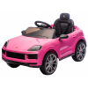 Masinuta electrica Premier Porsche Cayenne E-Hybrid Coupe, 12V, roti plastic, scaun piele ecologica, roz