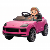 Masinuta electrica Premier Porsche Cayenne E-Hybrid Coupe, 12V, scaun piele ecologica, roz