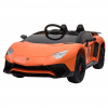Masinuta electrica Premier Lamborghini Aventador ST, 12V, roti plastic, scaun plastic, portocaliu