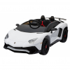 Masinuta electrica Premier Lamborghini Aventador ST, 12V, roti plastic, scaun plastic, alb