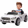 Masinuta electrica Premier Mercedes SL500, 12V, roti cauciuc EVA, scaun piele ecologica, alb