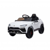 Masinuta electrica Lamborghini Urus, 12V, roti cauciuc EVA, scaun piele ecologica, alb