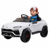 Masinuta electrica Lamborghini Urus, 12V, roti cauciuc EVA, scaun piele ecologica, alb
