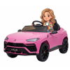 Masinuta electrica Lamborghini Urus, 12V, roti cauciuc EVA, scaun piele ecologica, roz