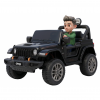 Masinuta electrica 4x4 Premier Jeep Wrangler Rubicon, 24V, 4x200W, roti cauciuc EVA, scaun piele ecologica, negru