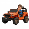 Masinuta electrica 4x4 Premier Jeep Wrangler Rubicon, 24V, 4x200W, roti cauciuc EVA, scaun piele ecologica, portocaliu
