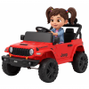 Masinuta electrica 4x4 Premier Mini Jeep Wrangler Rubicon, 12V, roti cauciuc EVA, scaun piele ecologica, 101x59x65 cm, rosu