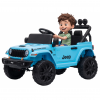 Masinuta electrica 4x4 Premier Mini Jeep Wrangler Rubicon, 12V, roti cauciuc EVA, scaun piele ecologica, 101x59x65 cm, turcoaz