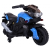 Motocicleta electrica cu 2 roti Premier Rider, 6V, muzica, roti ajutatoare, albastra
