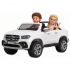 Masinuta electrica 4 x 4 Premier Mercedes X-Class, 12V, roti cauciuc EVA, scaun piele ecologica, alb