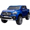 Masinuta electrica 4 x 4 Premier Mercedes X-Class, 12V, roti cauciuc EVA, scaun piele ecologica, albastru