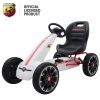 Kart Abarth alb cu pedale pentru copii